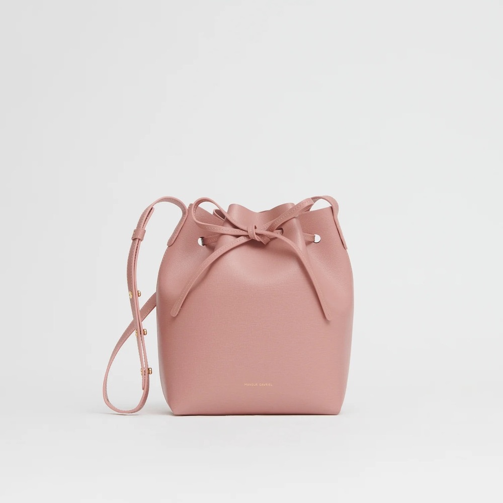 Mansur Gavriel Pink Mini Bucket Bag.